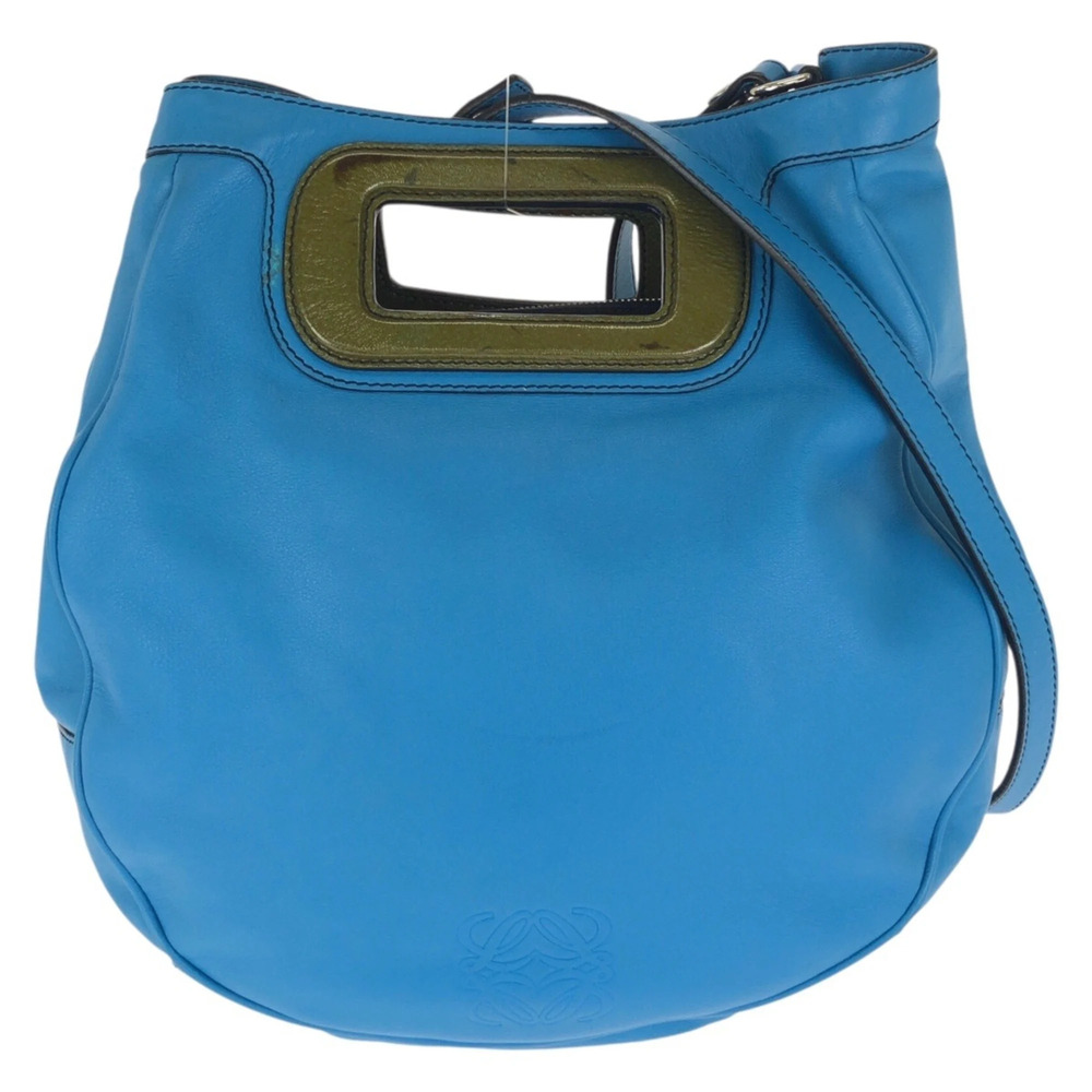 Loewe Anagram Shoulder Bag/Handbag 2-Way Blue Leather Women's LOEWE